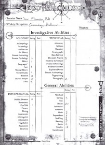 Esoterrorists Character Sheet